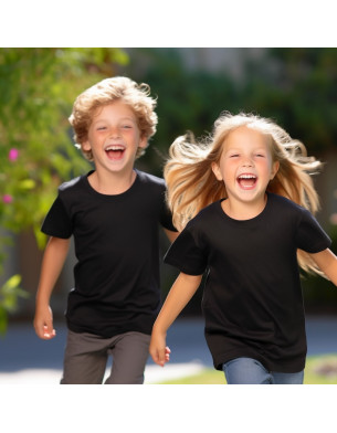Made in Portugal Organic Cotton Kids T Shirt Oversize Black